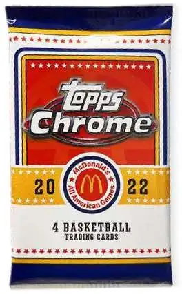 Topps 2022 Chrome McDonald's All-American Basketball Trading Card BLASTER Pack [4 Cards]