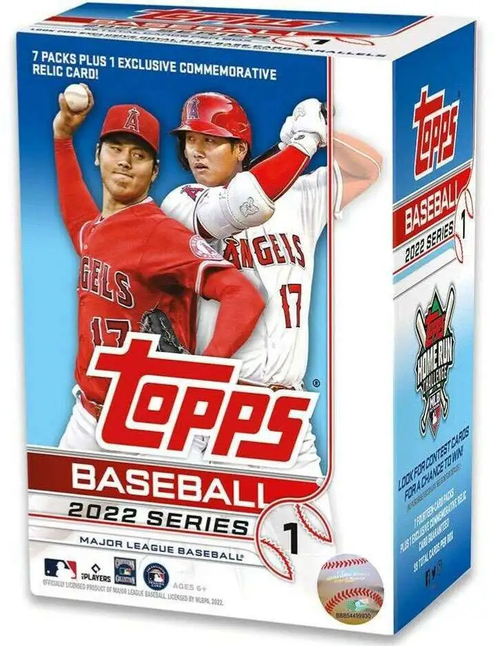 24 Packs/14 Cards: 1 Auto or Relic, 1 Silver Pack 2022 Topps Series 1 Baseball Hobby Box 