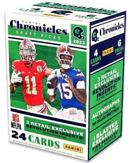 2023 Panini Chronicles Draft Picks Football 6 Pack Blaster Box