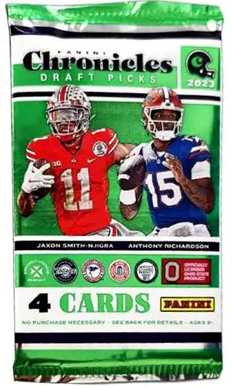 NFL Panini 2023 Chronicles Draft Picks Football Trading Card BLASTER Pack [4 Cards]