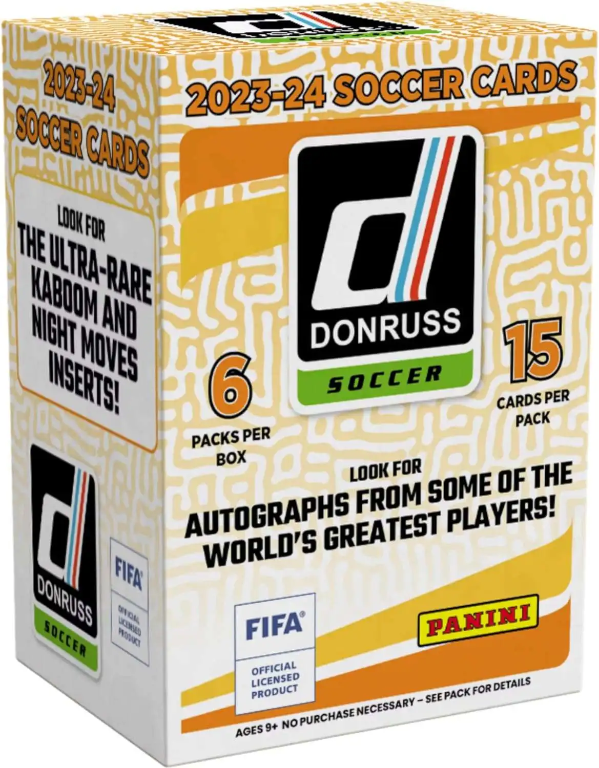 Donruss 2023-24 Soccer Trading Card BLASTER Box [6 Packs, Look For Ultra Rare Kaboom & Night Moves Inserts!]