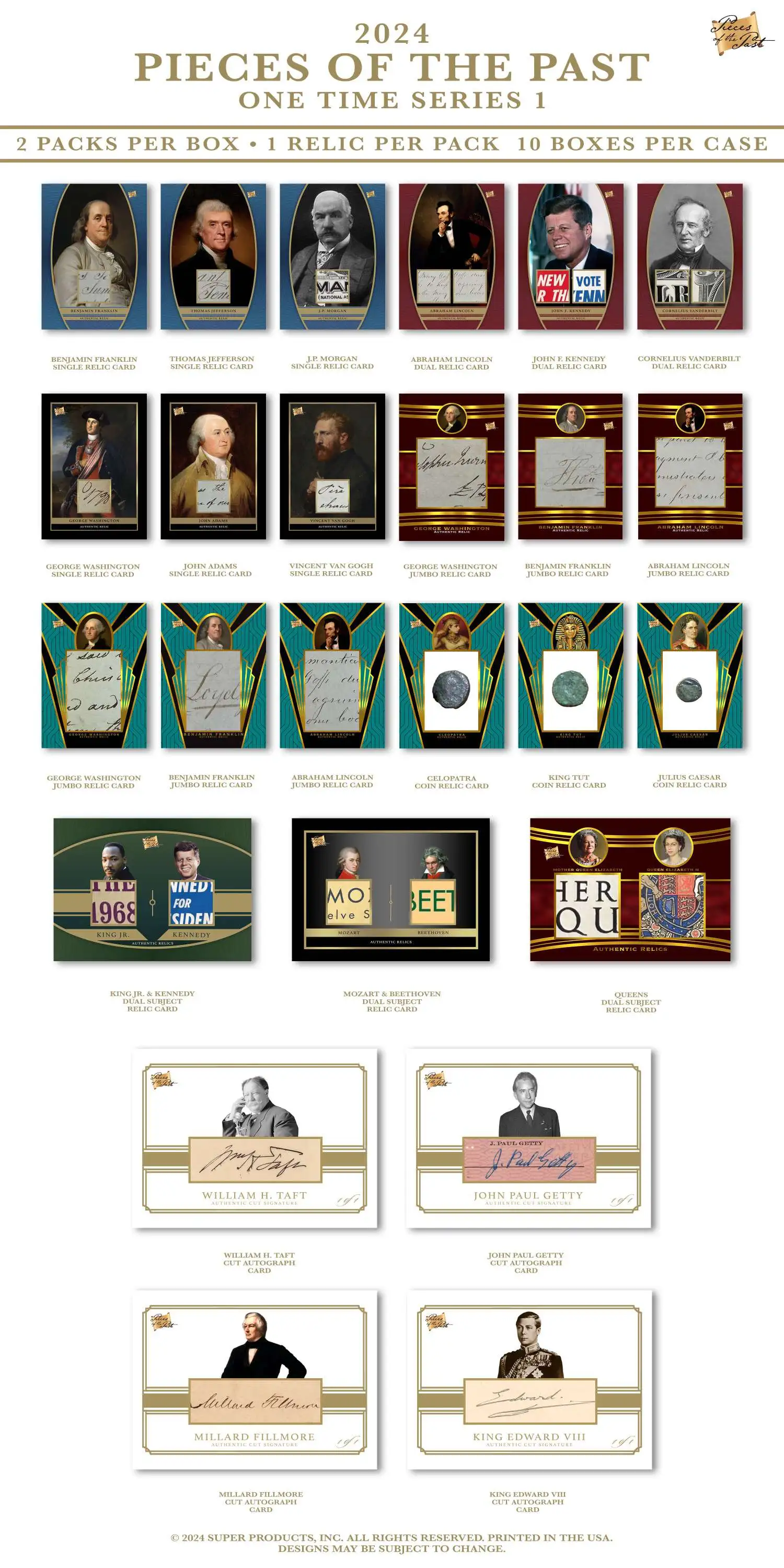 Super Break Pieces of the Past 2024 One Time Edition Series 1 Trading Card Box