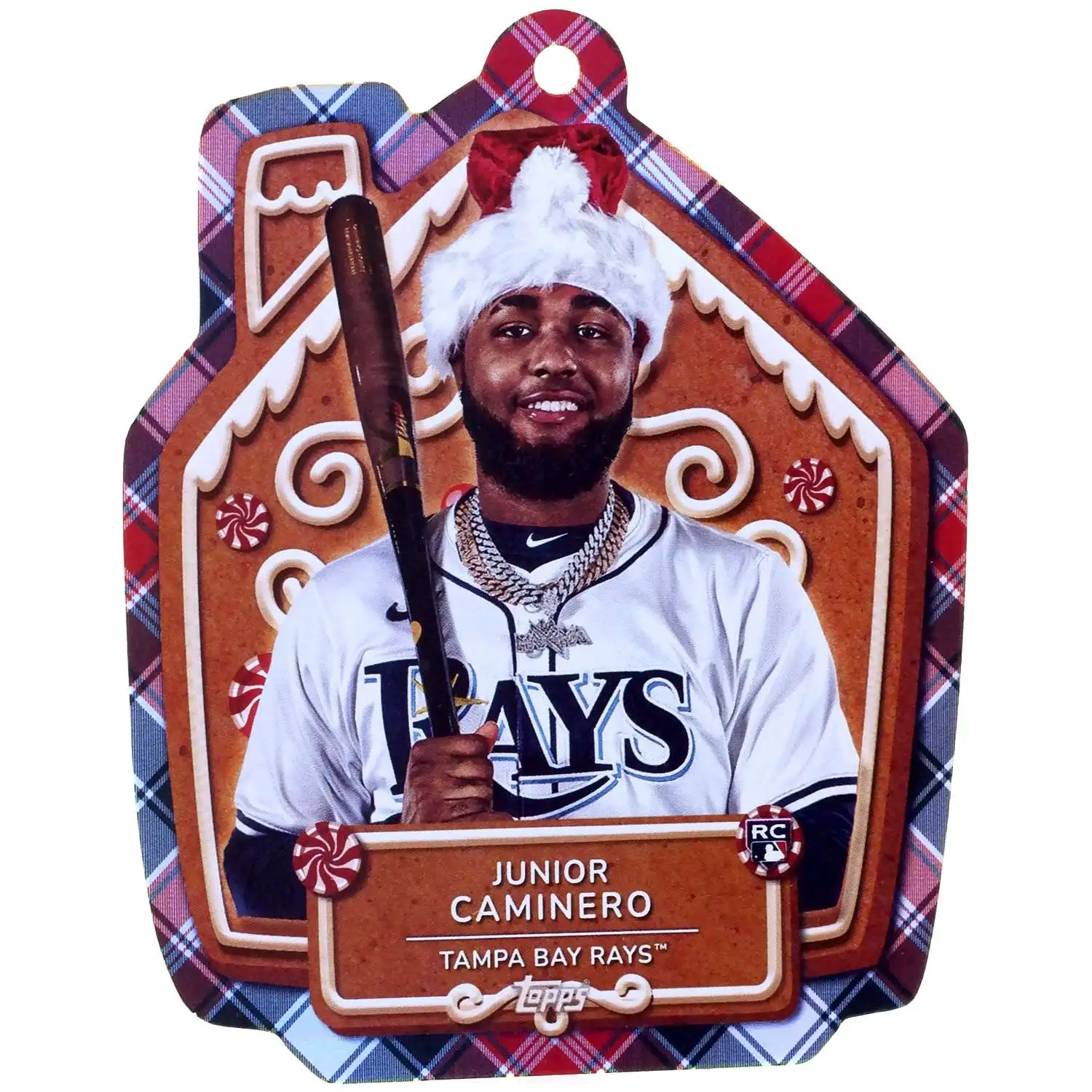 MLB 2024 Topps Holiday Oversized Die-Cut MLB Ornaments Junior Caminero MLBO-19 [Rookie]