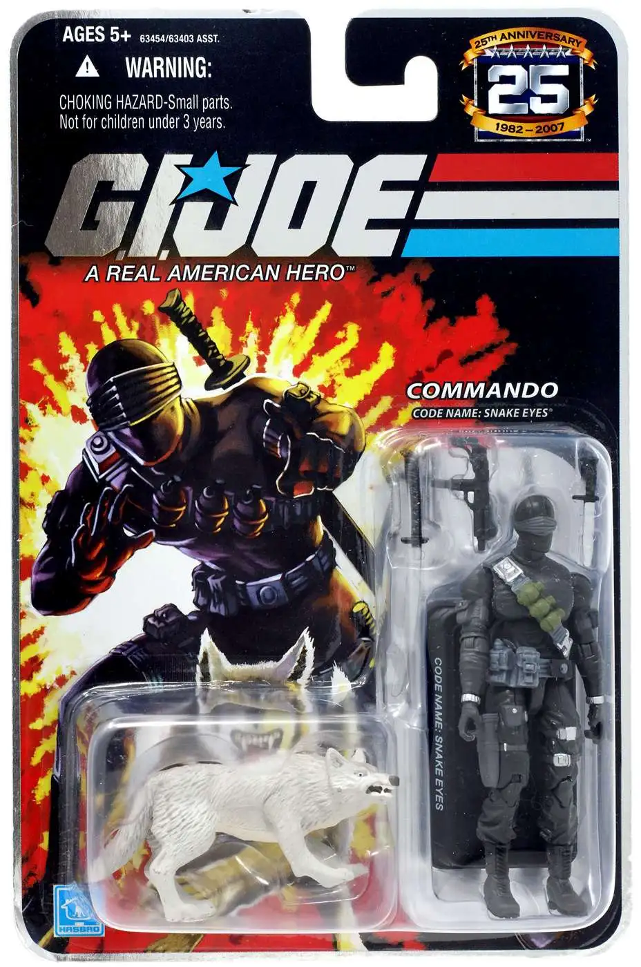 Hasbro Gi Joe 25th Anniversary Commando Snake Eyes 2007 for sale online 