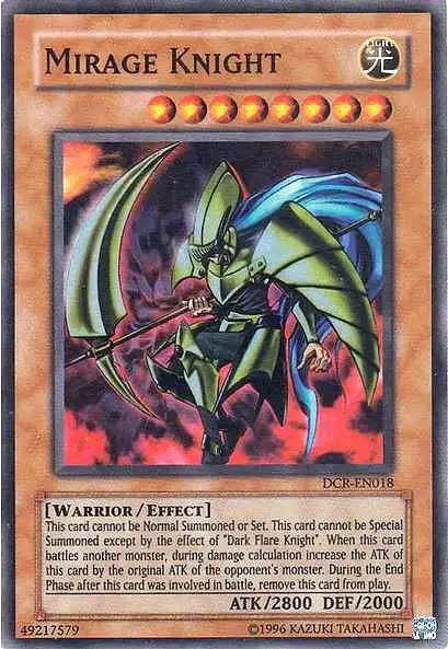 YuGiOh Trading Card Game Dark Crisis 25th Anniversary Super Rare Mirage Knight DCR-EN018