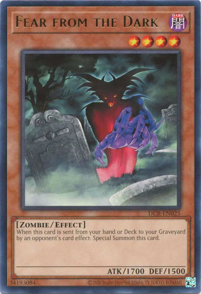 YuGiOh Trading Card Game Dark Crisis 25th Anniversary Rare Fear from the Dark DCR-EN025