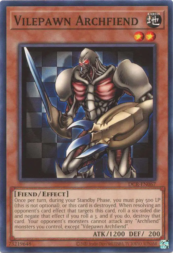 YuGiOh Trading Card Game Dark Crisis 25th Anniversary Single Card Common  Vilepawn Archfiend DCR-EN067 - ToyWiz