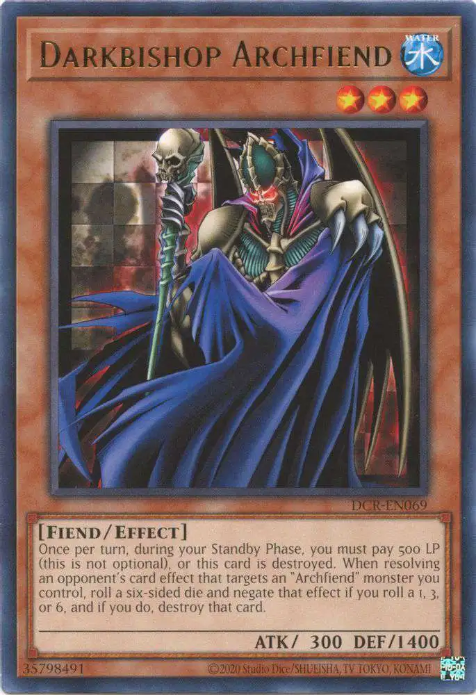 YuGiOh Trading Card Game Dark Crisis 25th Anniversary Single Card Rare  Darkbishop Archfiend DCR-EN069 - ToyWiz