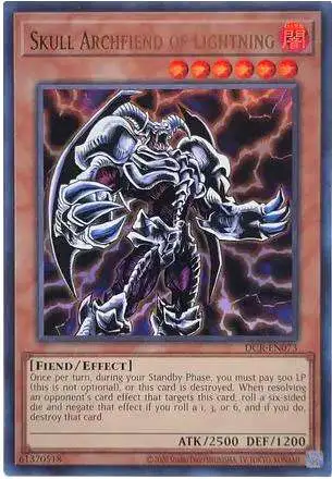 YuGiOh Trading Card Game Dark Crisis 25th Anniversary Single Card Ultra  Rare Skull Archfiend of Lightning DCR-EN073 - ToyWiz