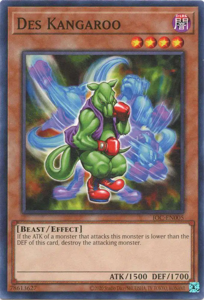 YuGiOh Trading Card Game Invasion of Chaos 25th Anniversary Common Des Kangaroo IOC-EN005