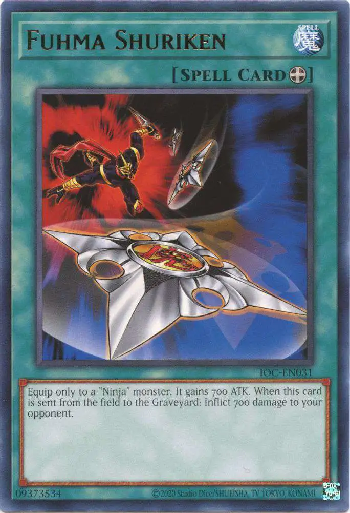 YuGiOh Trading Card Game Invasion of Chaos 25th Anniversary Rare Fuhma Shuriken IOC-EN031
