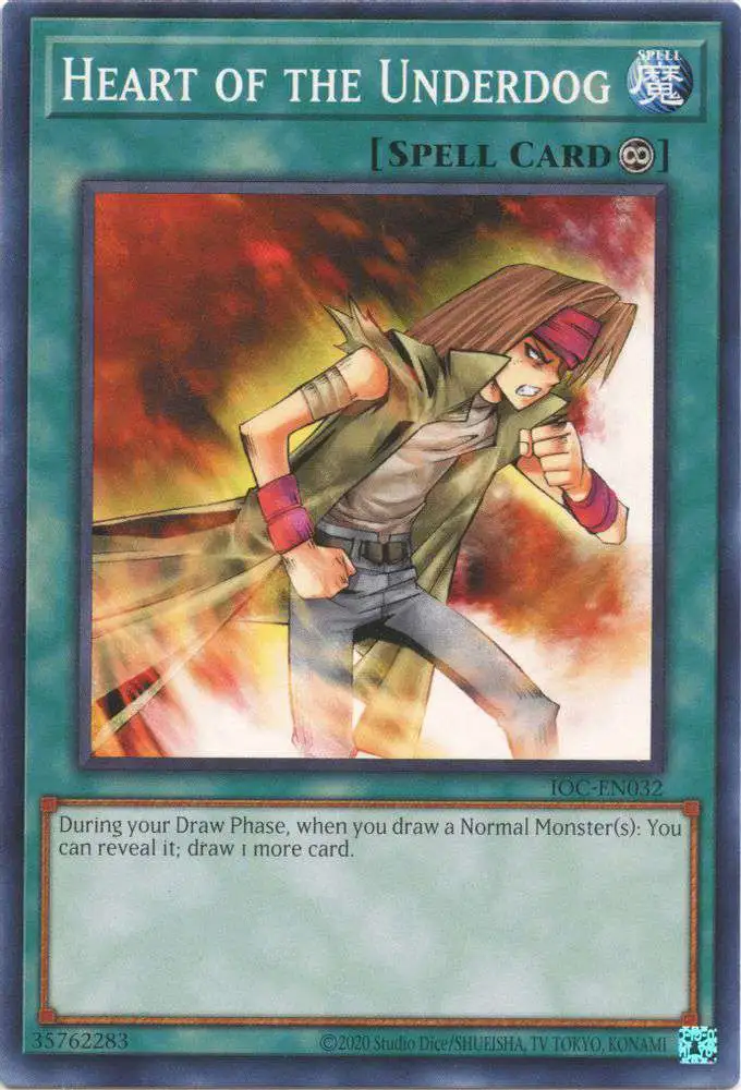 YuGiOh Trading Card Game Invasion of Chaos 25th Anniversary Common Heart of the Underdog IOC-EN032