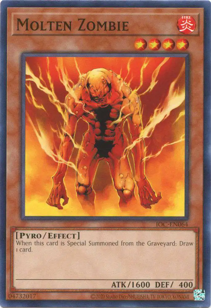 YuGiOh Trading Card Game Invasion of Chaos 25th Anniversary Common Molten Zombie IOC-EN064