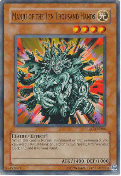YuGiOh Trading Card Game Invasion of Chaos 25th Anniversary Common Manju of the Ten Thousand Hands IOC-EN088