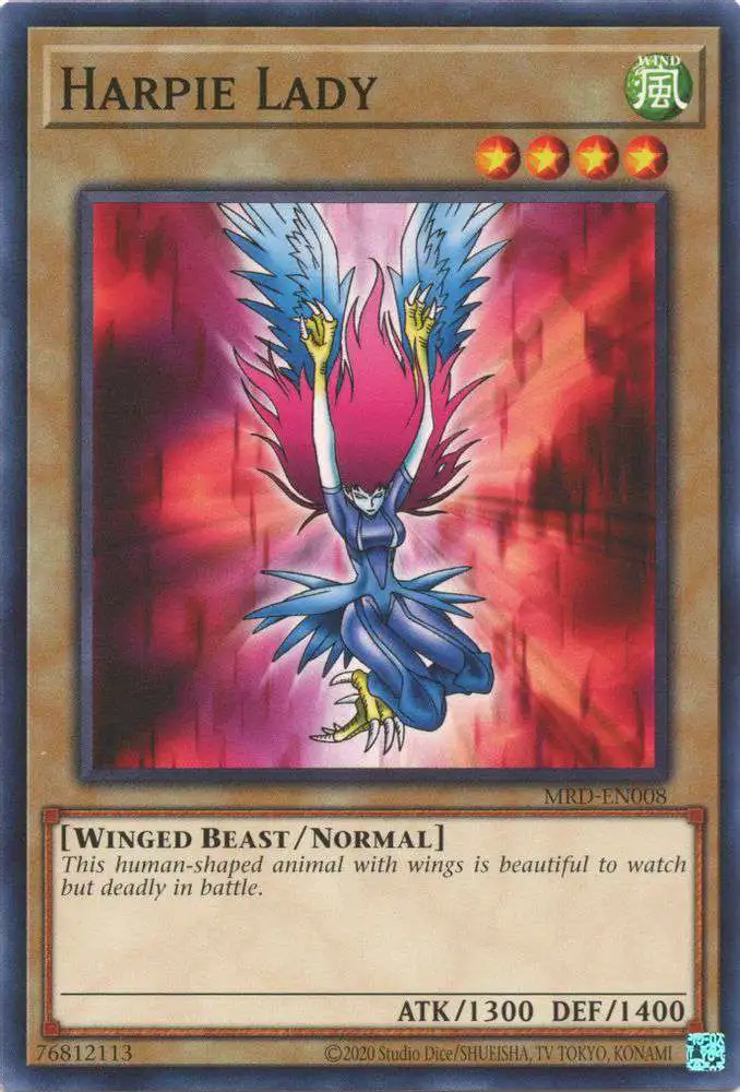 YuGiOh Trading Card Game Metal Raiders 25th Anniversary Common Harpie Lady MRD-EN008