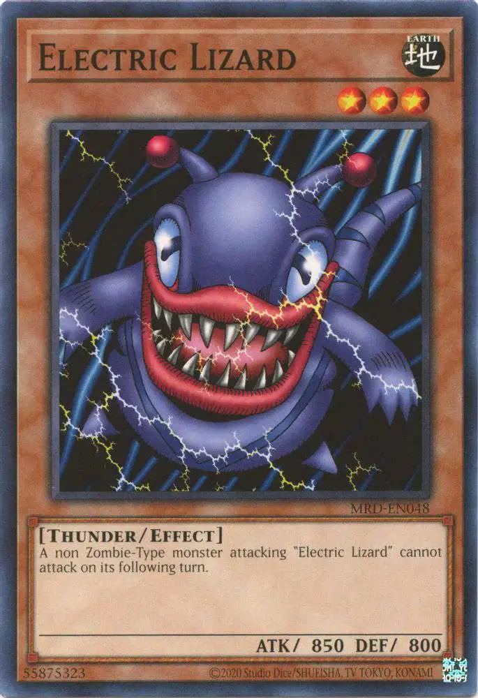 YuGiOh Trading Card Game Metal Raiders 25th Anniversary Common Electric Lizard MRD-EN048