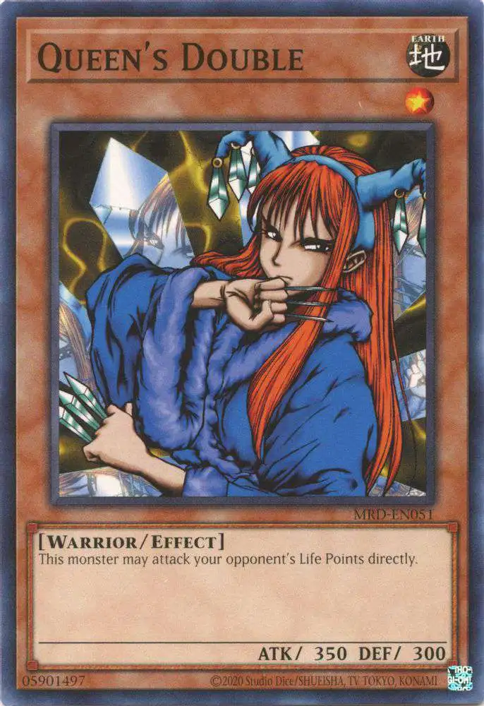 YuGiOh Trading Card Game Metal Raiders 25th Anniversary Common Queen's Double MRD-EN051