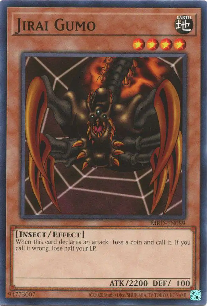 YuGiOh Trading Card Game Metal Raiders 25th Anniversary Common Jirai Gumo MRD-EN089