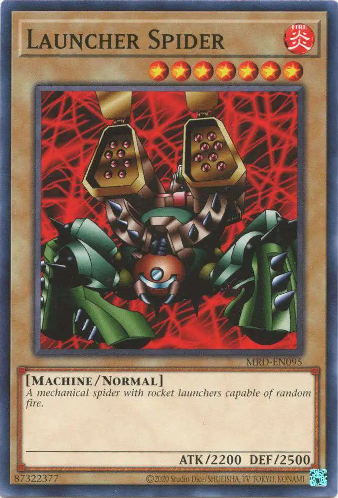YuGiOh Trading Card Game Metal Raiders 25th Anniversary Common Launcher Spider MRD-EN095