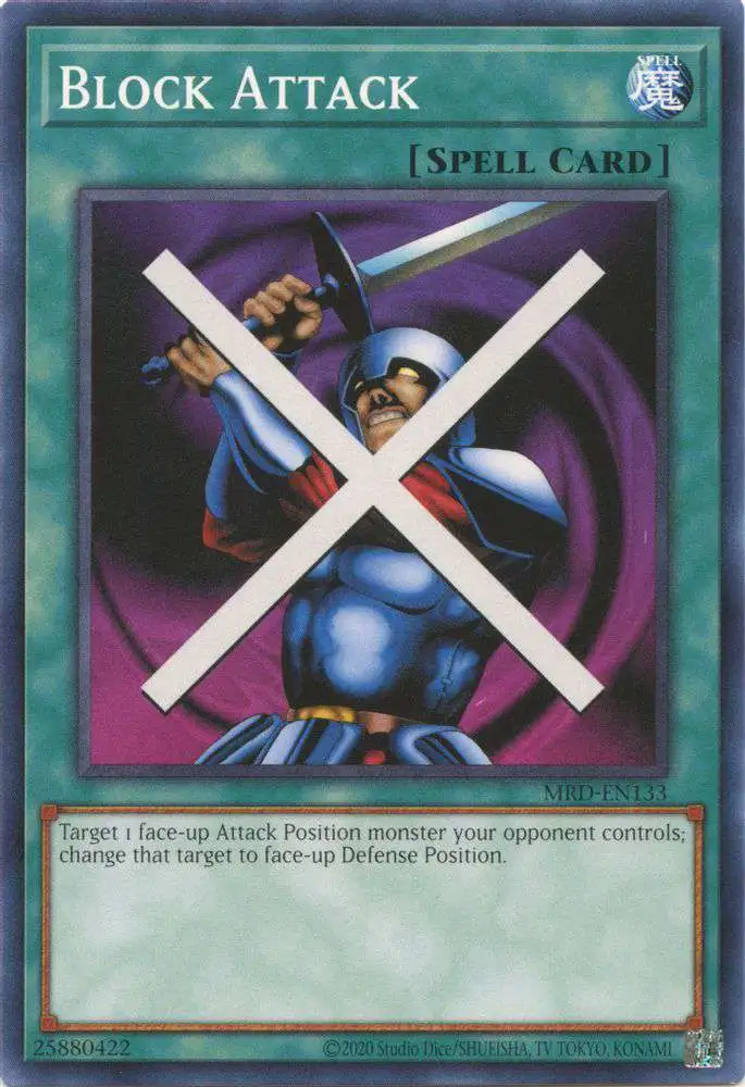 YuGiOh Trading Card Game Metal Raiders 25th Anniversary Common Block Attack MRD-EN133