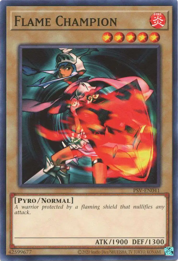 YuGiOh Trading Card Game Pharaoh's Servant 25th Anniversary Common Flame Champion PSV-EN041