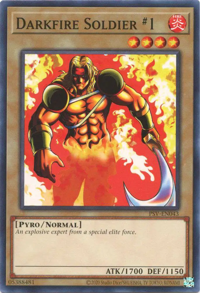 YuGiOh Trading Card Game Pharaoh's Servant 25th Anniversary Common Darkfire Soldier #1 PSV-EN043