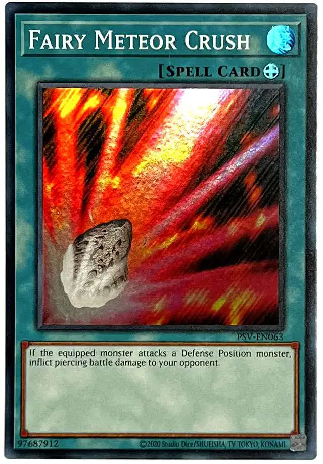 YuGiOh Trading Card Game Pharaoh's Servant 25th Anniversary Super Rare Fairy Meteor Crush PSV-EN063