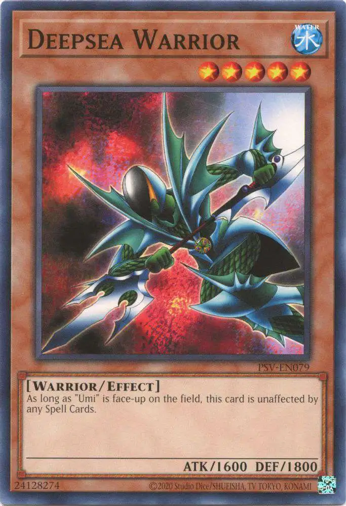YuGiOh Trading Card Game Pharaoh's Servant 25th Anniversary Common Deepsea Warrior PSV-EN079