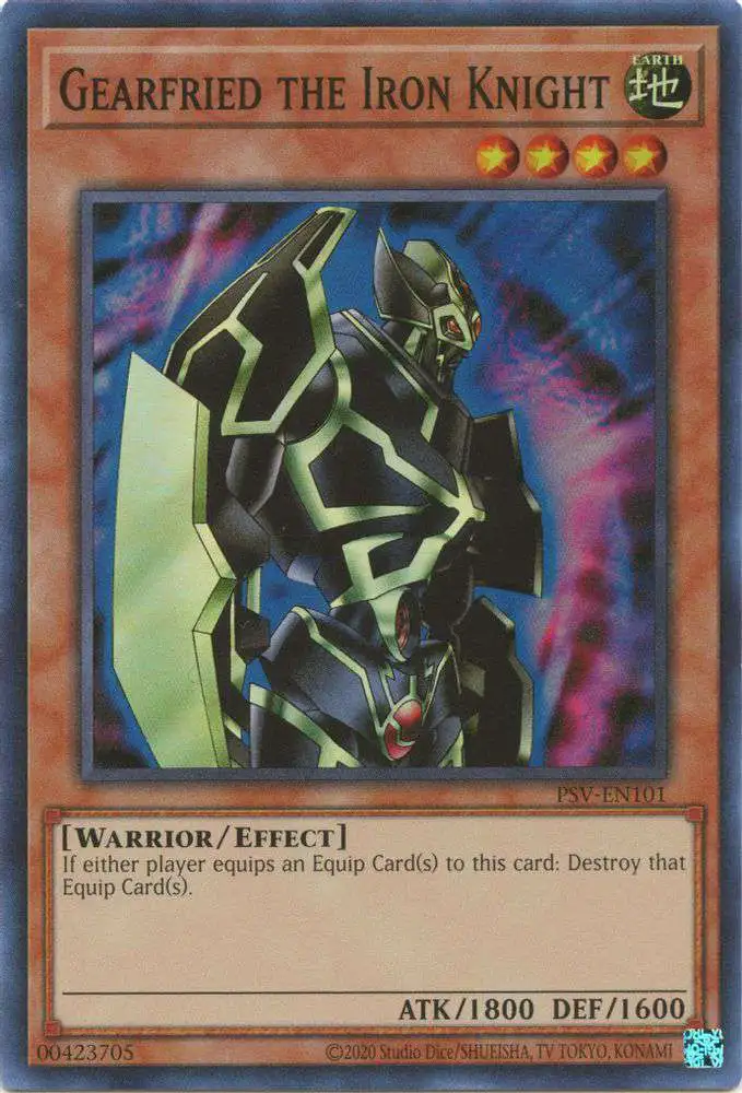 YuGiOh Trading Card Game Pharaoh's Servant 25th Anniversary Super Rare Gearfried the Iron Knight PSV-EN101