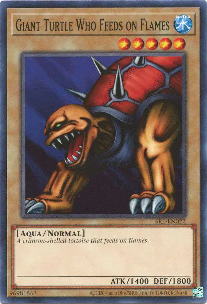 YuGiOh Trading Card Game Spell Ruler 25th Anniversary Common Giant Turtle Who Feeds on Flames SRL-EN022