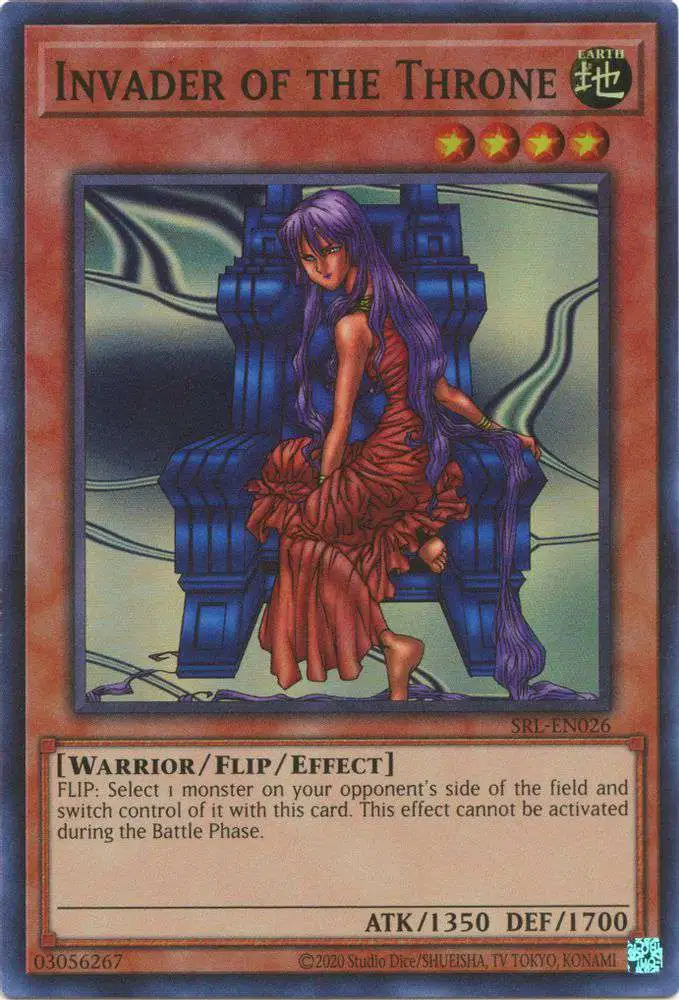 YuGiOh Trading Card Game Spell Ruler 25th Anniversary Super Rare Invader of the Throne SRL-EN026