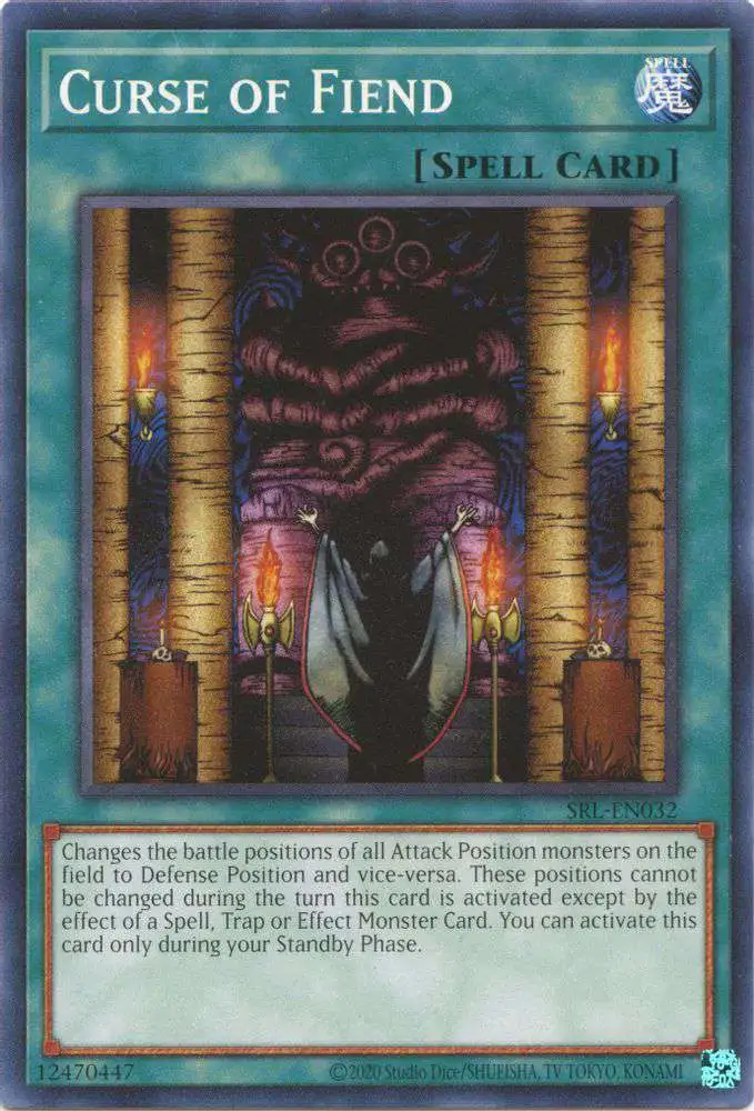 YuGiOh Trading Card Game Spell Ruler 25th Anniversary Common Curse of Fiend SRL-EN032