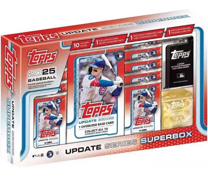 MLB Topps 2025 Update Series Baseball Trading Card SUPER BOX [10 Packs & More!]