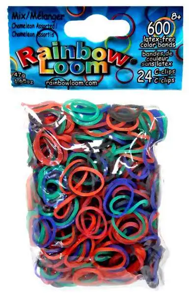 Kit 600 élastiques Loom Bands Couleur Arc-en-ciel Bleu Foncé - Pour Créer Bracelets, Bijoux, Accessoires, Activité Manuelle Enfants