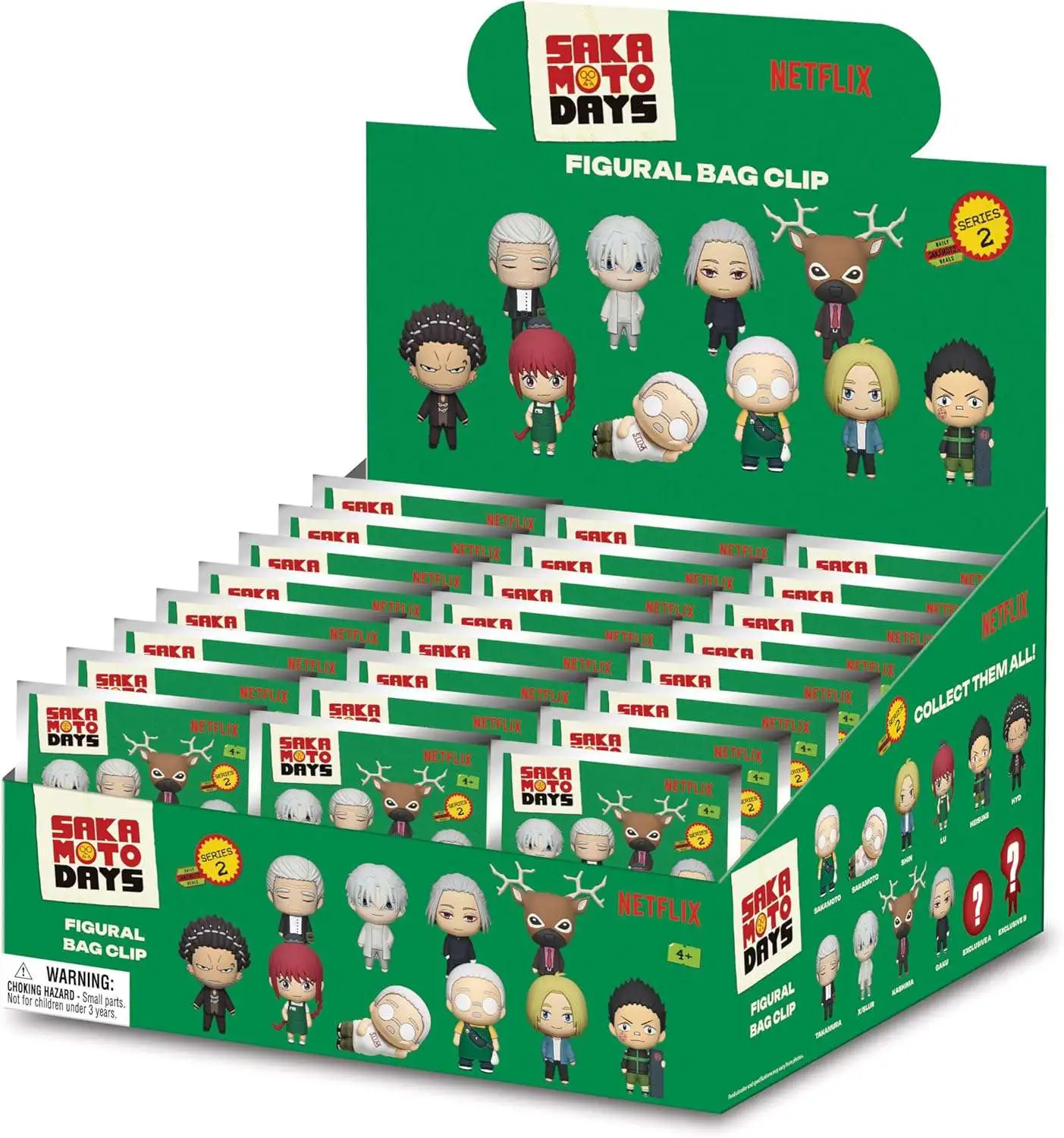 3D Figural Foam Bag Clip Sakamoto Days Series 2 Mystery Box [24 Packs]