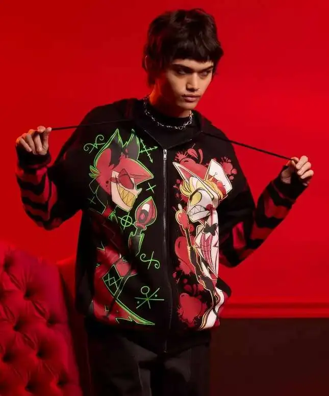 Hazbin Hotel Alastor VS. Lucifer Twofer Exclusive Hoodie [X-Large]