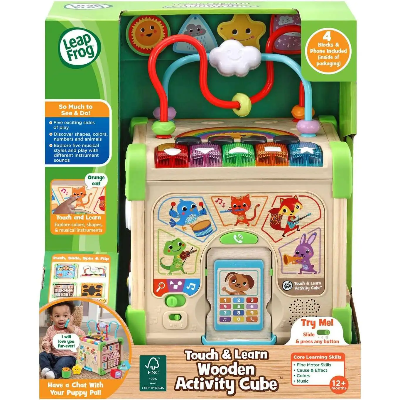 LeapFrog Touch & Learn Wooden Activity Cube