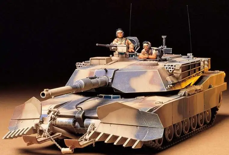 Tamiya USA Military Miniature U.S. M1A1 Abrams w/ Mine Plow Model Kit