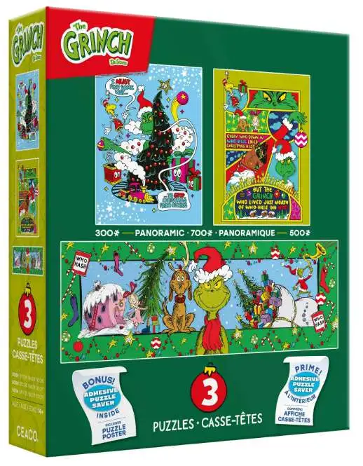 Dr. Seuss The Grinch 3 In 1 Multipack Jigsaw Puzzles