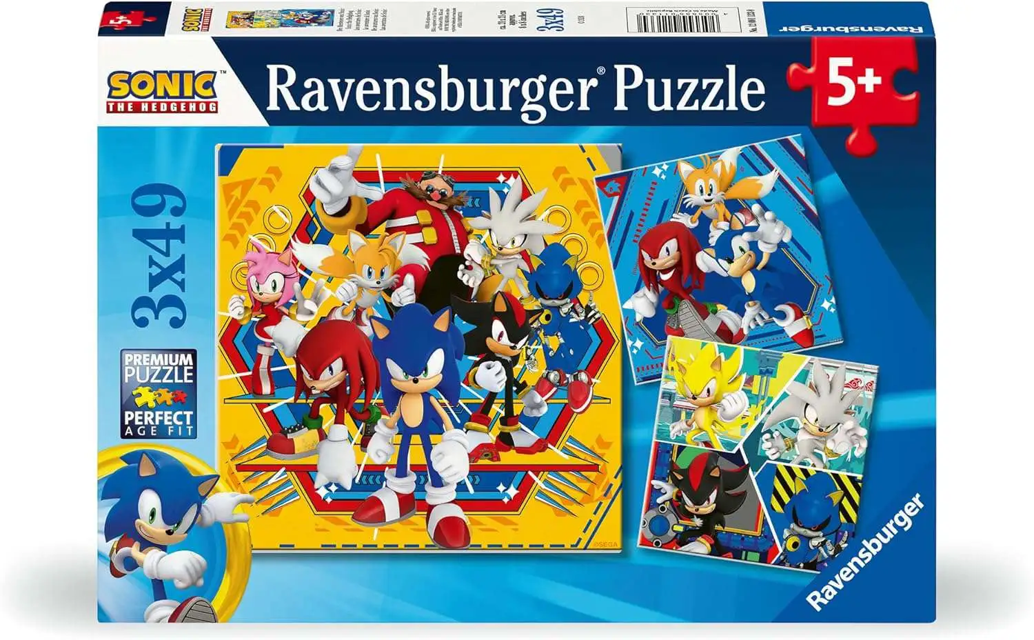 Sonic The Hedgehog Puzzle Set [3 x 49 Pcs]