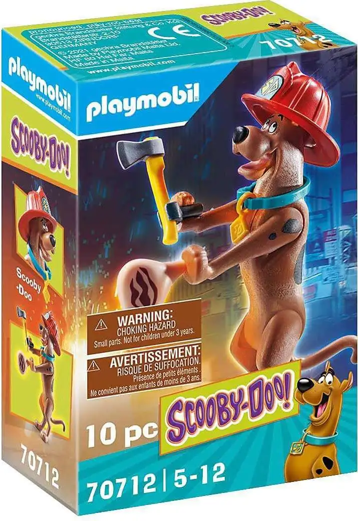 Playmobil Scooby-Doo! Scooby Set #70712 [Firefighter, Damaged Package]