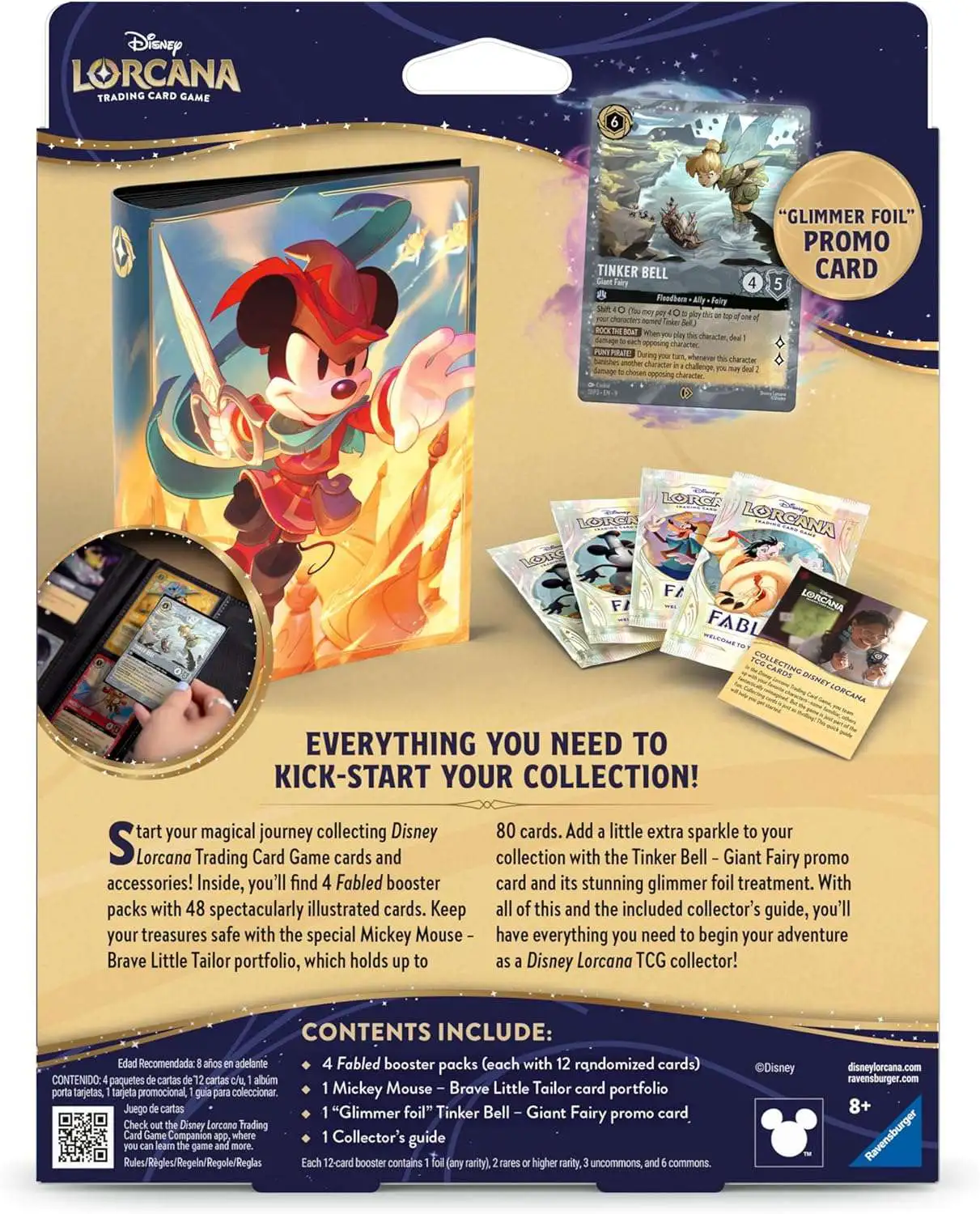 Disney Lorcana Trading Card Game Disney Lorcana Collection Starter Set 4  Boosters, 1 Promo Card, 1 Card Portfolio 1 Collectors Guide Ravensburger -  ToyWiz