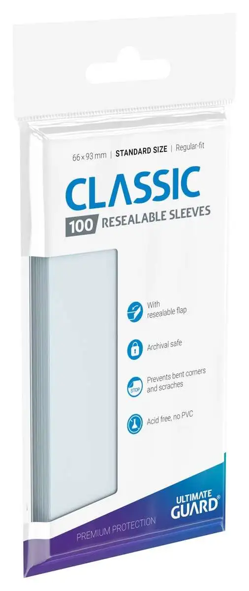 Ultimate Guard Classic Resealable Standard Size Card Sleeves [100 Count]