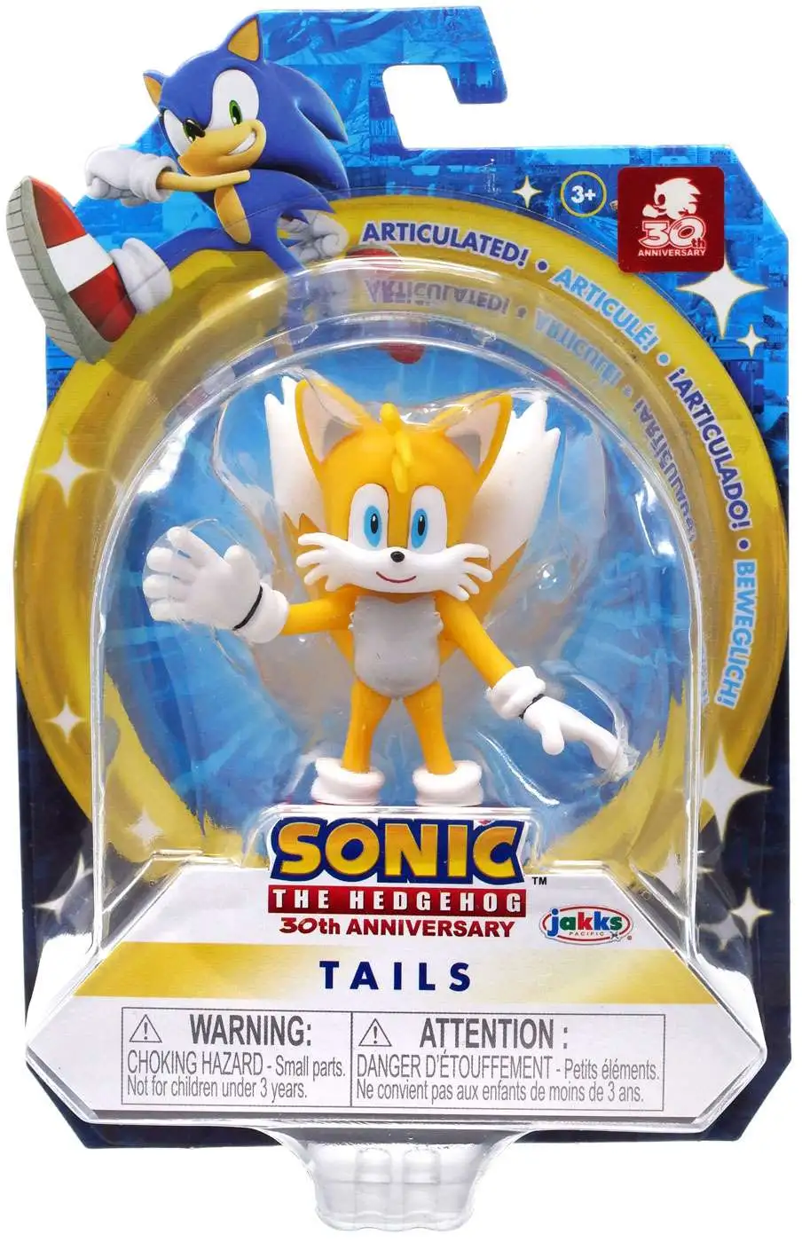 Sonic the Hedgehog 4 inch Action Figure - Modern Tails with Ring