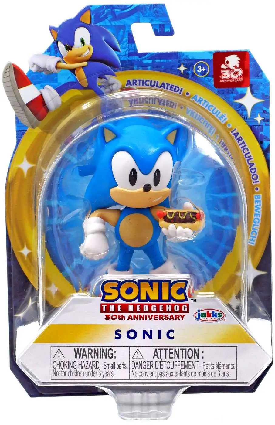 New Jakks Classic Sonic The Hedgehog 2 Movie SUPER SONIC 2.5 Mini Action  Figure