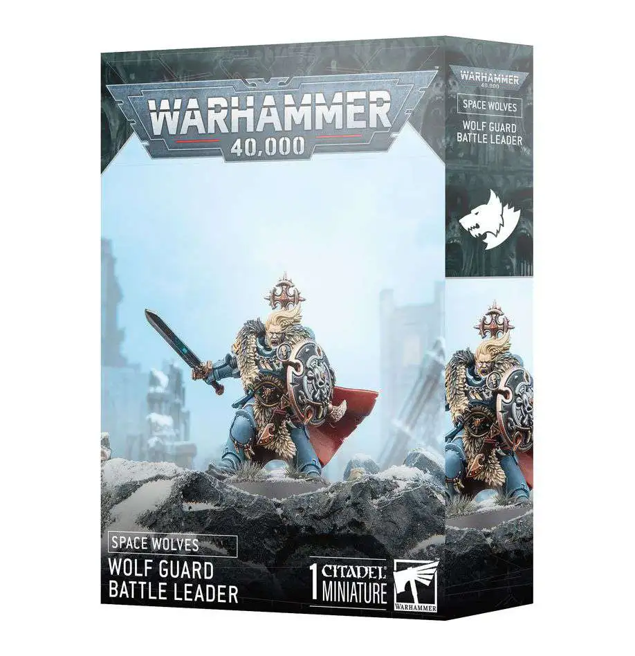 Warhammer 40,000 Space Wolves Wolf Guard Battle Leader Miniatures