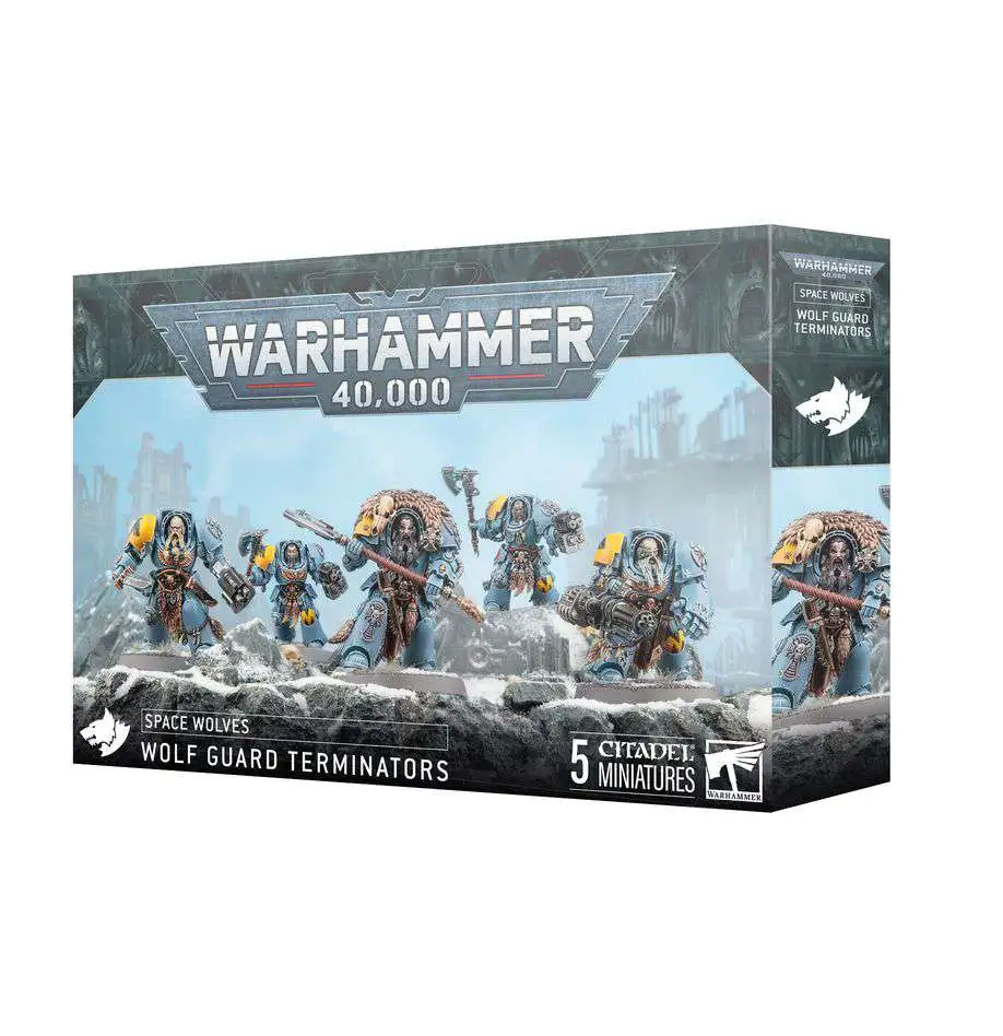 Warhammer 40,000 Space Wolves Wolf Guard Terminators Miniatures