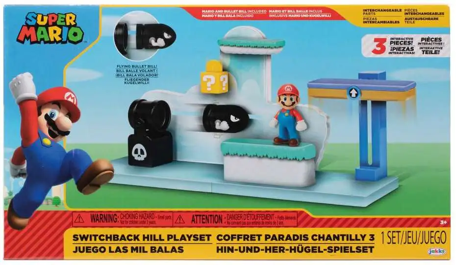 World of Nintendo Switchback Hill Playset [with Mario & Bullet Bill Figures, Damaged Package]