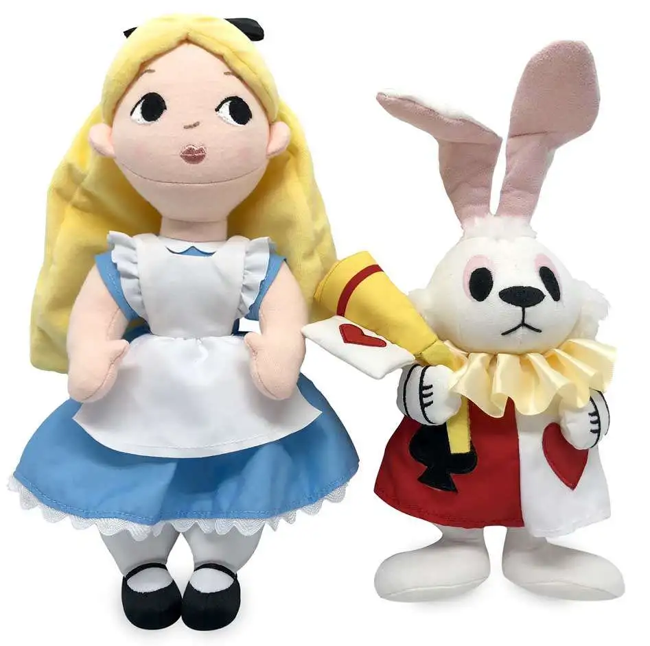 Disney Alice in Wonderland The White Rabbit Plush Toy Stuffed Dolls 35cm  High Quality Birthday Gifts For Children Toys