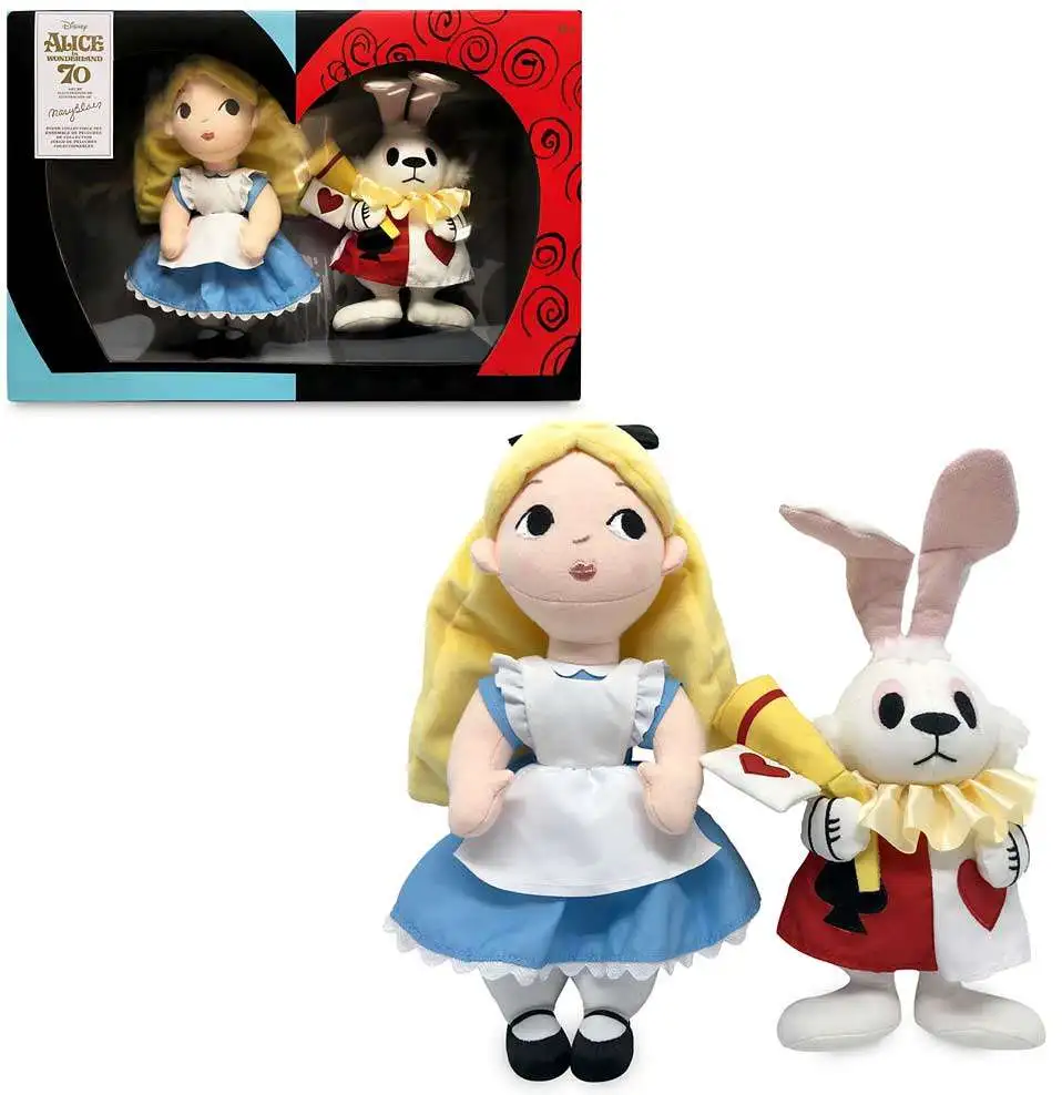 Disney Alice in Wonderland 70th Anniversary Alice & White Rabbit Exclusive  12-Inch Plush 2-Pack